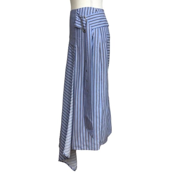 Tibi Blue Striped Midi Skirt - Picture 5 of 11